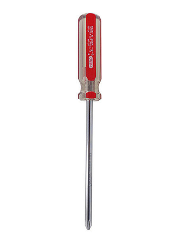 Hero 10-inch Crystal Line Colour Screwdriver, Red