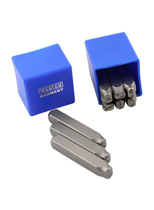 Master 4mm Number Punches, Silver