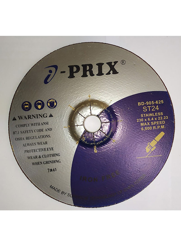 Prix 9-inch Stainless Steel Grinding Wheel, Multicolour