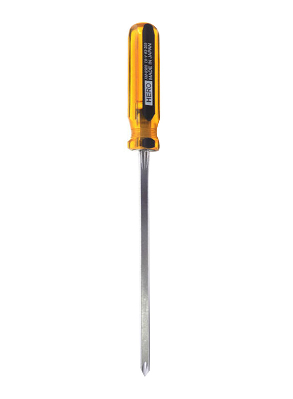 Hero Amber 8-inch Colour Line Screwdriver Star 6500, Yellow