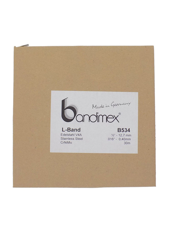 Bandimex 1/2-inch Stainless Steel L-Band, Silver