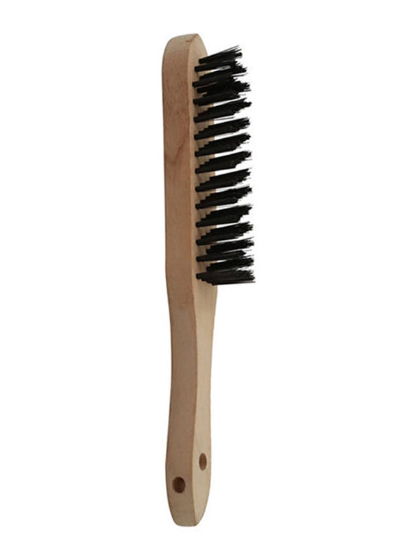 

Hero 4-Row Brass Coated Hand Wire Brush, 10-inch, MSWB, Brown