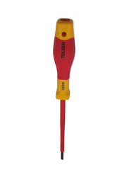 Tolsen 3.5 x 100mm Slotted Screwdriver, Red/Yellow