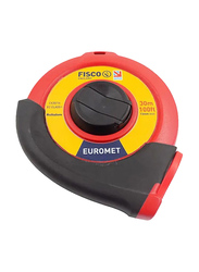 Fisco 30-Meter Measuring Tape, Red/Black