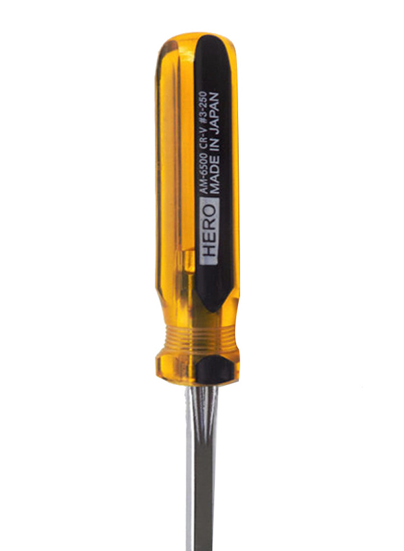 Hero Amber Colour Line Screwdriver Star, 6500, #3-250, Yellow