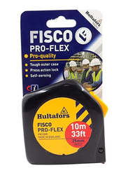 Fisco 10-Meter Proflex Measuring Tape, Black/Yellow