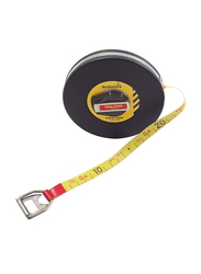 Fisco 10-Meter Fibar Measuring Tape, Black/Yellow