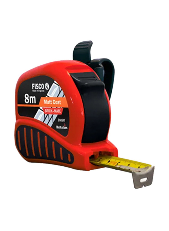 Fisco Brickmate Measuring Tape, Red/Black/Yellow