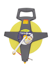 Fisco 100-Meter Pacer Fiber Glass Measuring Tape, Black/Yellow