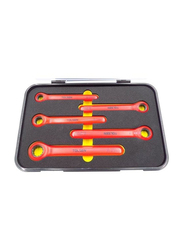 Tolsen 5-Piece Insulated Ring Gear Wrench Set, Red/Yellow