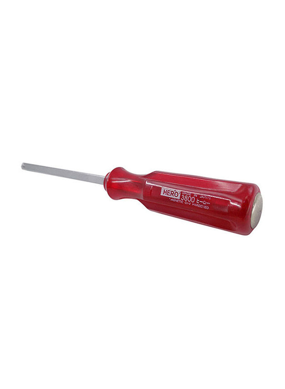 Hero 6-inch Square Shank Go-Thru Screwdriver Star, Red