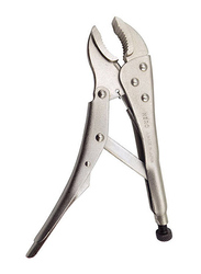 Hero 7-inch Locking Plier Curved, Silver