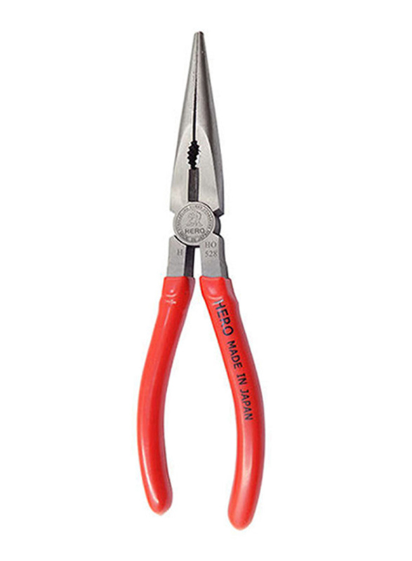 Hero 8-inch Snipe Nose Side Cutting Plier, Red