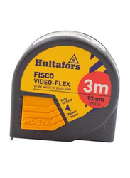 Fisco Video Flex Measuring Tape, Grey/Yellow