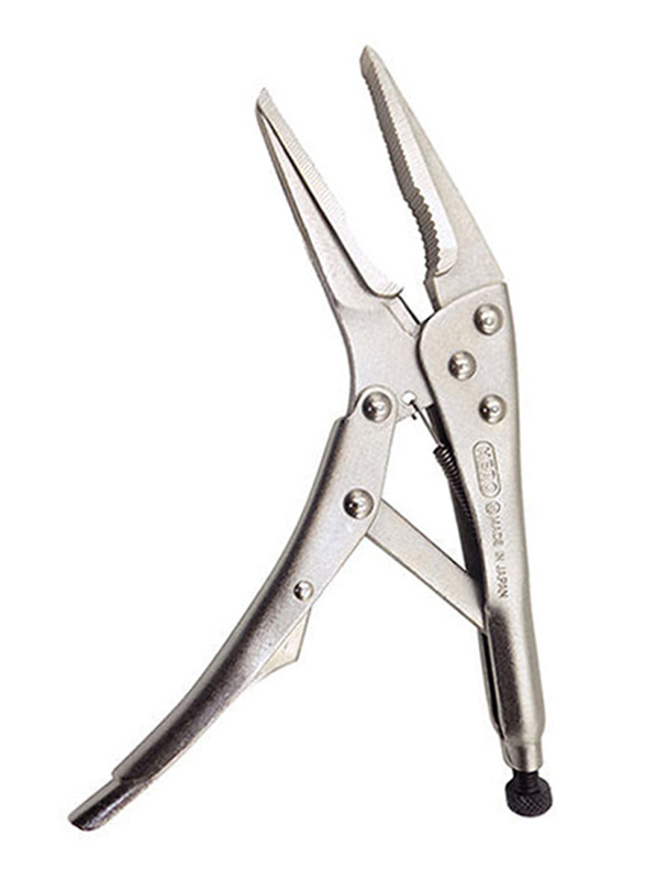 Hero 10-inch Locking Plier Long Nose, Silver