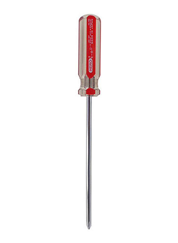 Hero 4-inch Crystal Line Colour Screwdriver 107, Red