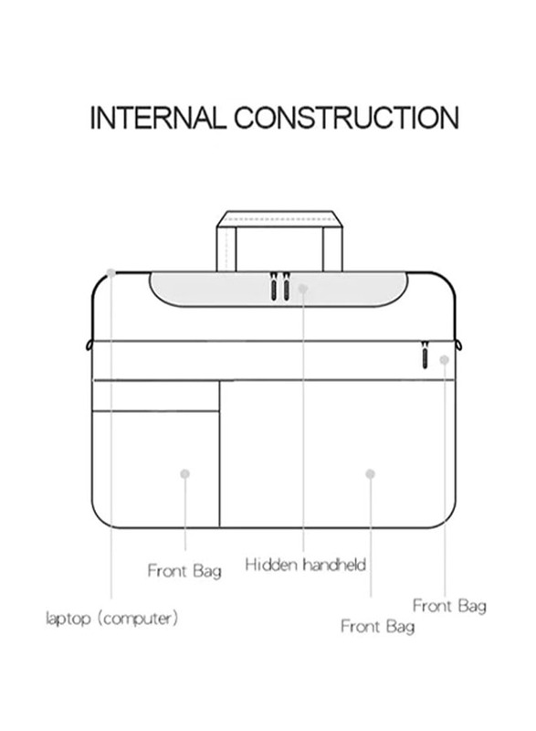 Protect 13-Inch Water Resistant Top Loader Laptop Bag, BLT133GRY, Grey