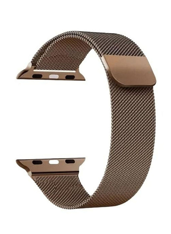 Protect Milanese Stainless Steel Watch Strap for Apple Watch 38mm/40mm/41mm, Brown