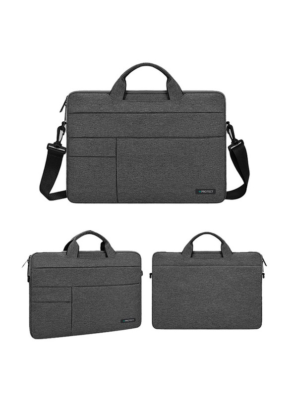 Protect 13-Inch Water Resistant Top Loader Laptop Bag, BLT133GRY, Grey