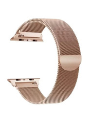 Protect Milanese Stainless Steel Watch Strap for Apple Watch 42mm/44mm/46mm, Rose Gold