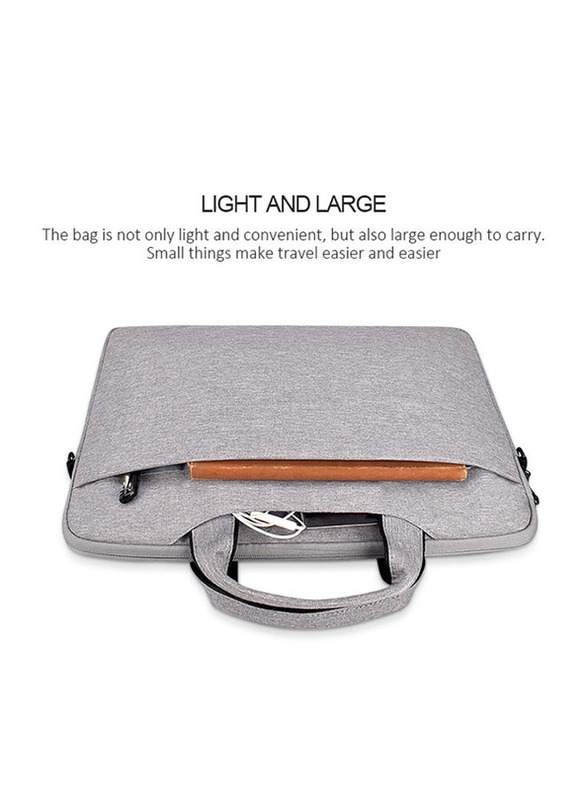 Protect 13-Inch Water Resistant Top Loader Laptop Bag, BLT133GRY, Grey