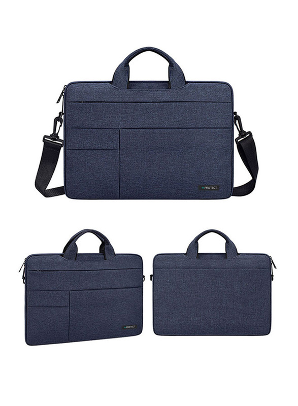 Protect 13-Inch Water Resistant Top Loader Laptop Bag, BLT133BLU, Blue