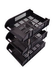 Deli 3-Shelf Portable Document Tray, E9217, Black