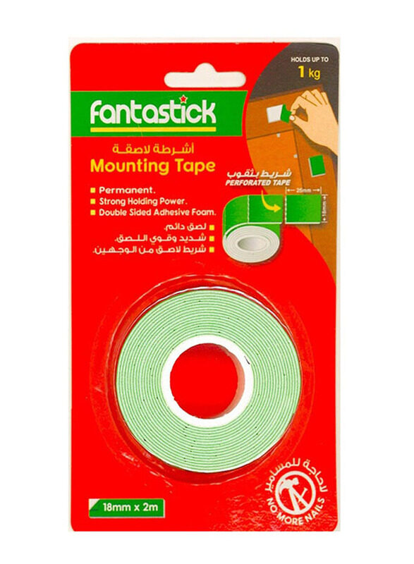 

Fantastick Double Sided Mounting Tape, Green
