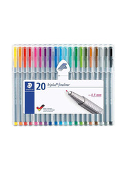 Staedtler 20-Piece Triplus Fineliner Pen Set, Multicolour