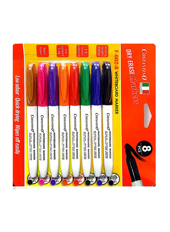 Costantino 8-Piece Dry Erase Markers, Multicolour