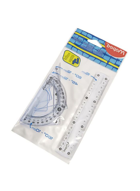 Maped 4-Piece Crystal Mini Rulers, Clear