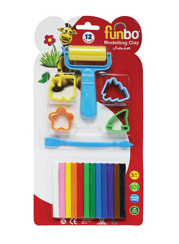 Funbo Modelling Clay Set,FO-C10, Multicolour