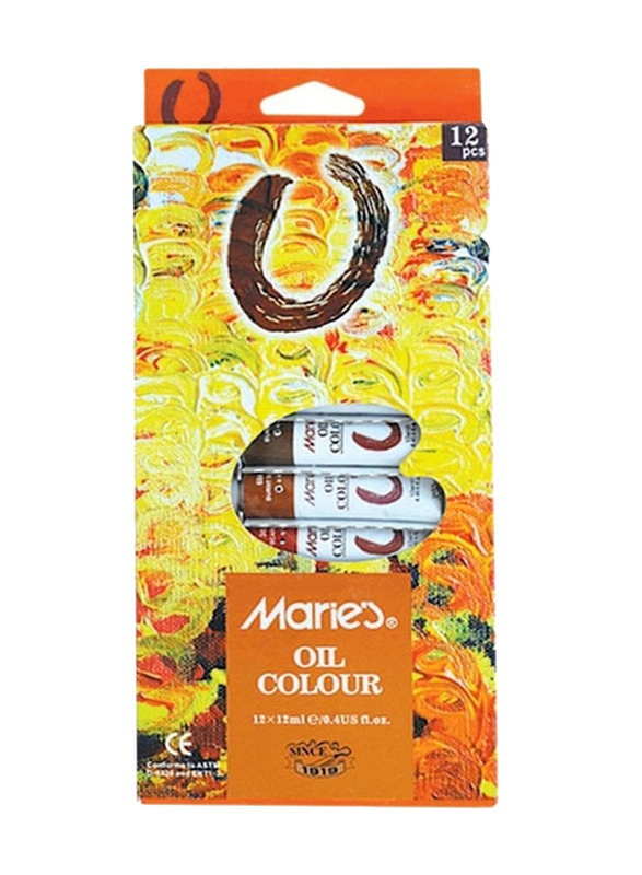Maries Oil Colour Set, 12 Pieces, Multicolour