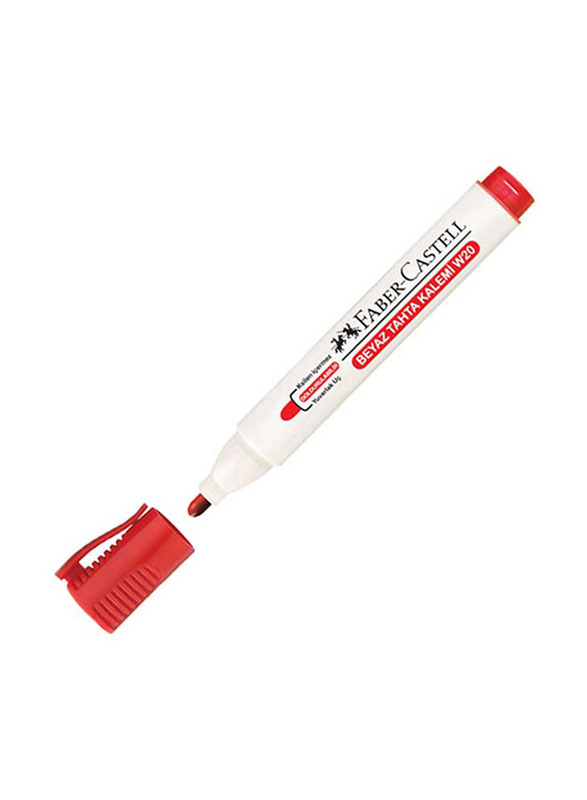 Faber-Castell Dry Wipe Whiteboard Marker, Red