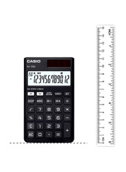 Casio 12-Digit Portable Basic Calculator, NJ-120D-BK-W-DH-W, Black