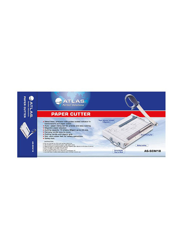 Atlas Metal Base Cutter, MS703430, White/Beige