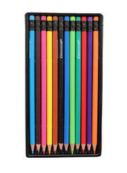 Colour Pencil with Eraser, Co 1012, 12 Pieces, Multicolour