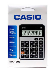 Casio 12-Digit Basic Calculator, MX120B, Multicolour