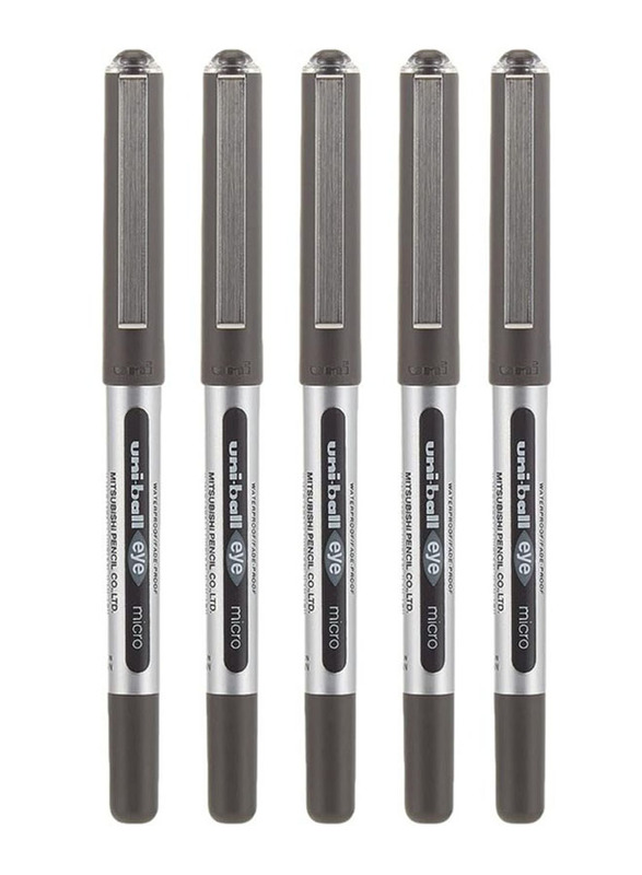 Uniball 5-Piece Eye Micro Rollerball Pen Set, UB150, Black
