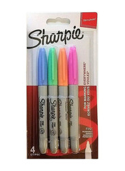 Sharpie 4-Piece Fine Tip Pastel Colours Permanent Marker Set, Multicolour