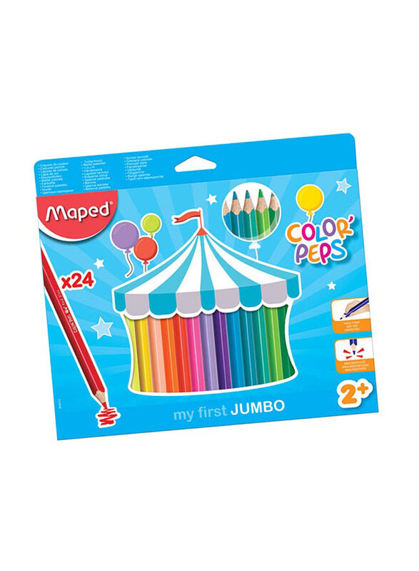 

Maped Jumbo Color Pencil Set, 24 Pieces, Multicolour