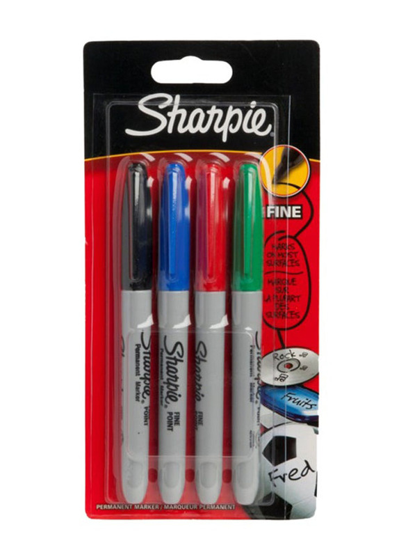 Sharpie 4-Piece Permanent Marker Set, Multicolour
