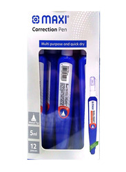 Maxi 12-Piece 5ml Correction Pen, Blue