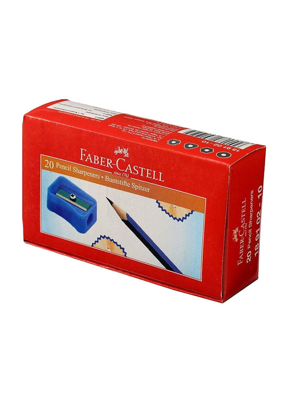 Faber-Castell 20-Piece Ergonomic Design Pencil Sharpeners, Multicolour