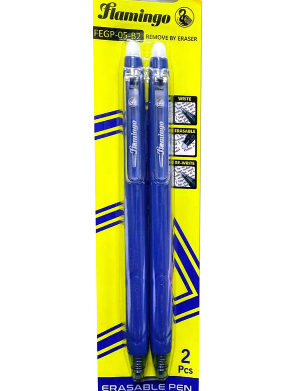 Flamingo 2-Piece Erasable Pen, Blue