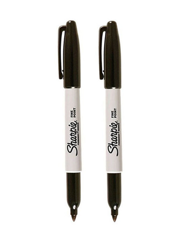 Sharpie 2-Piece Fine Point Permanent Marker, Black