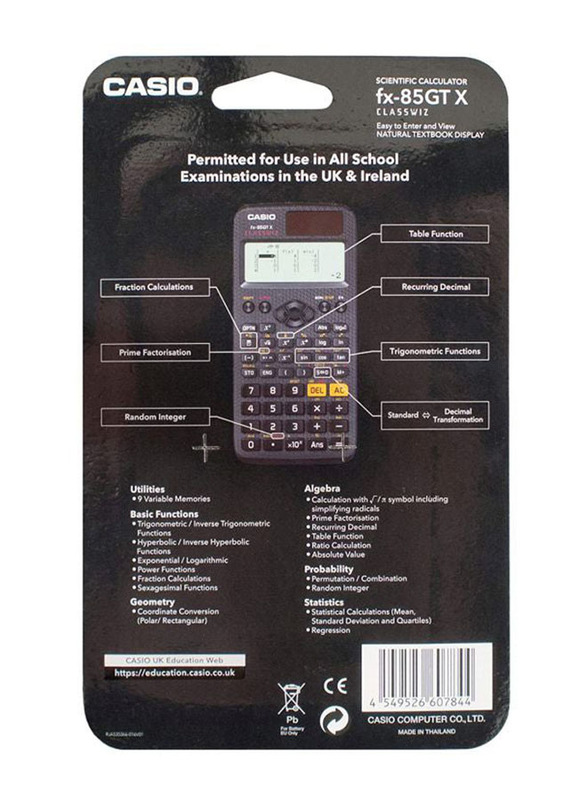 Casio Class Wiz Scientific Calculator, FX-350EX, Black