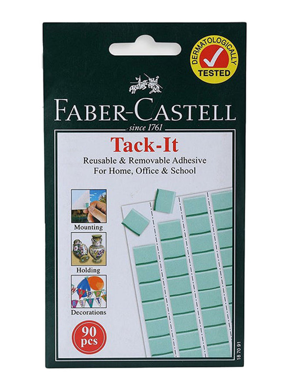 Faber-Castell Tack It Adhesive Sticker, 90 Pieces, Green