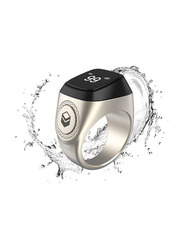 iQibla Tasbih Zikr Metal Smart Ring, 20mm, Silver