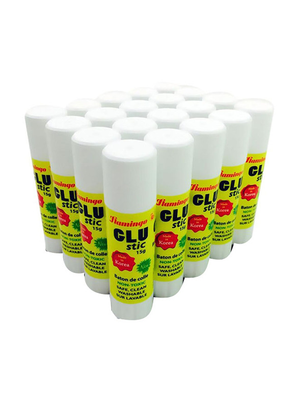 

Flamingo High Viscosity Glue Stick, 20 Pieces, White